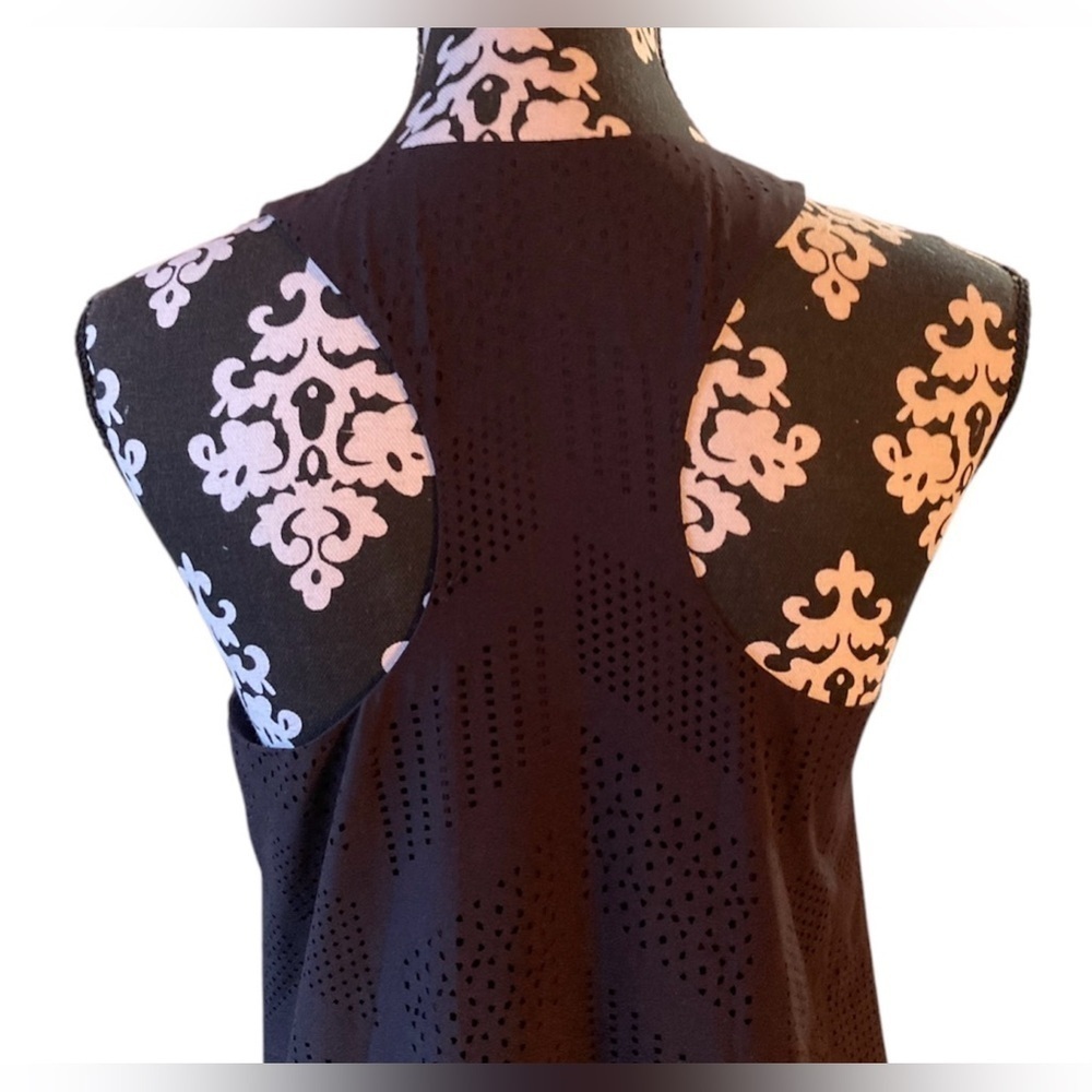 Athleta Laser Cut Perforated Racerback Dress Black Espresso Brown XS Activewear - Picture 5 of 7